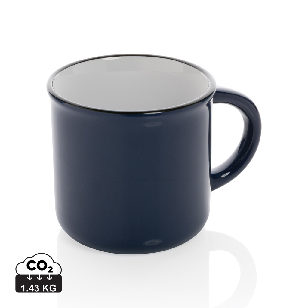 Mug vintage personnalisé 280 ml Bleu marine